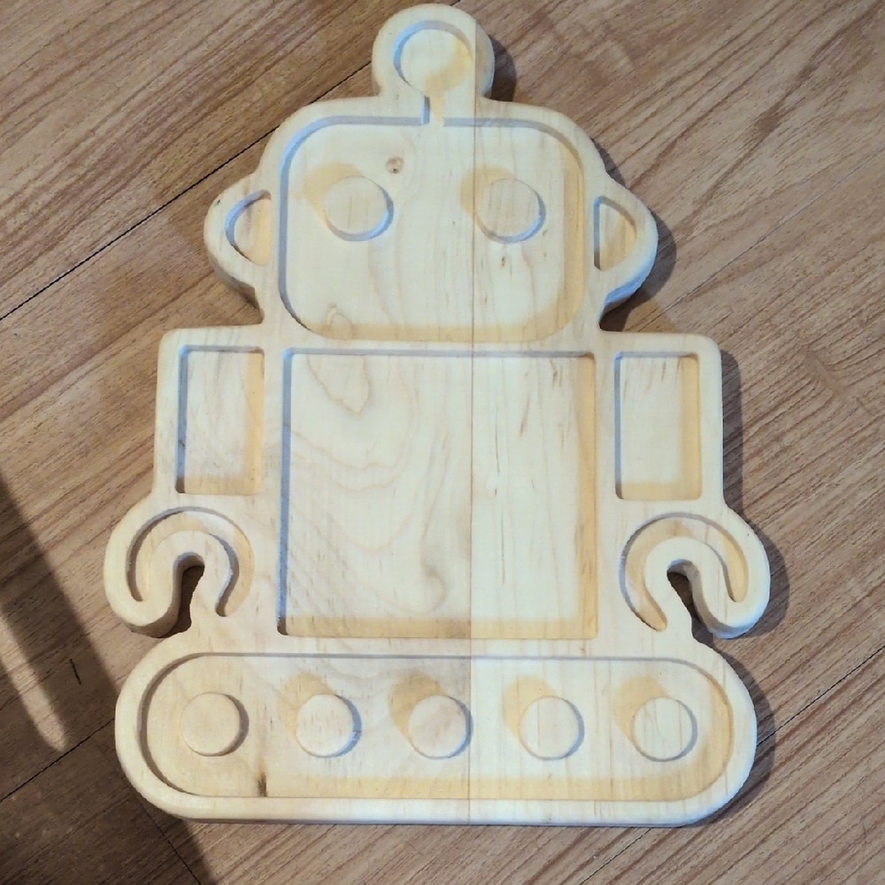 Wooden Robot Learning tray Sensory Bins